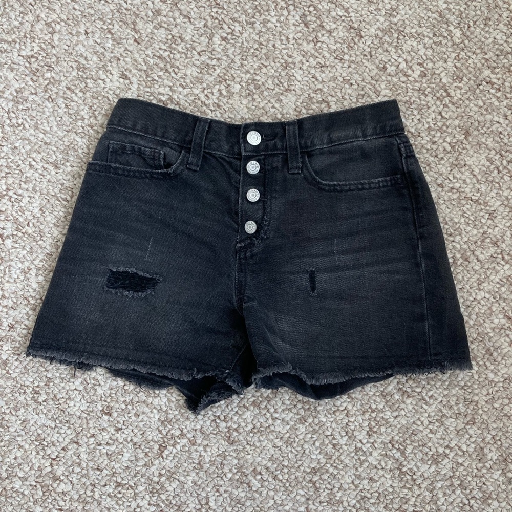 Black Jean Shorts